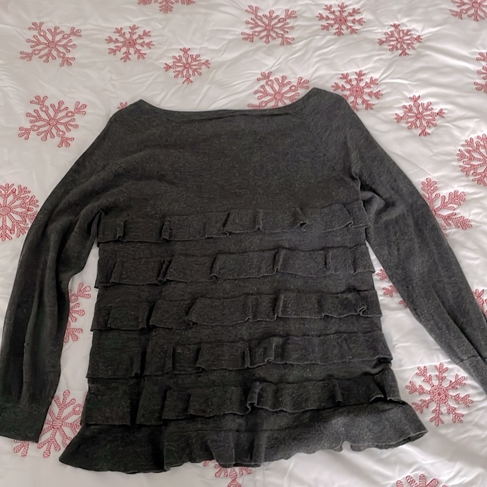 J. Crew Ruffled Pullover Sweater - image 1